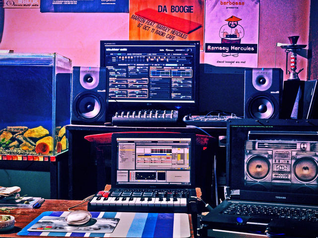 Ramsey Hercules' studio