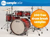 200 free drum break samples