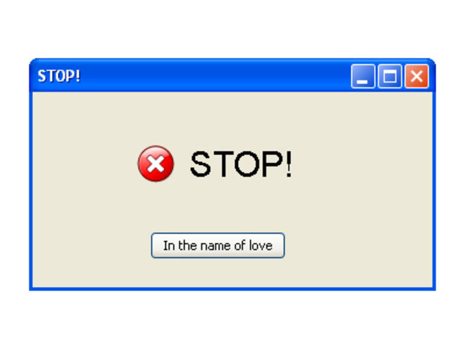 Songs as alert boxes, error messages