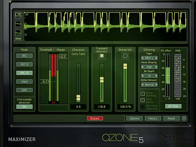 Each of Ozone 5's processing modules is available as an individual plug-in. Here's the Maximizer.