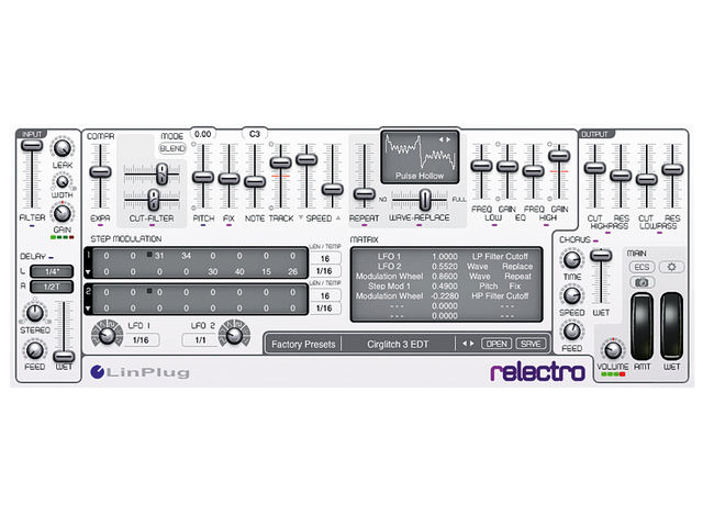 Relectro's per-wave processing engine gives its tools scalpel-sharp precision.