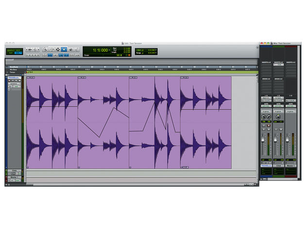 Avid Pro Tools 10 The new Clip Gain feature makes it possible to display and quickly manipulate gain lines on each clip.