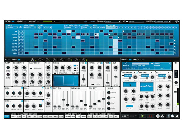 FXpansion Tremor Tremor's ingenious Track Length arrows make creating shifting polyrhythms a breeze.
