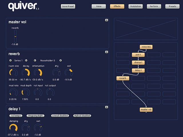 We've always been keen on modular effects processors, and Quiver has a humdinger of one built right in.