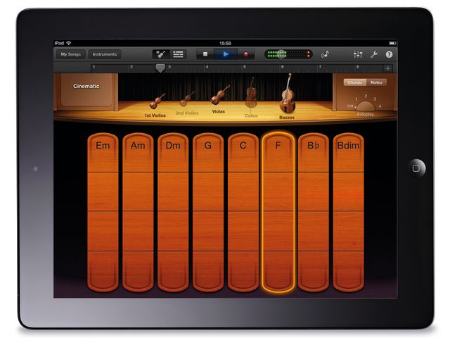 Garageband for iOS 1.2 finds Smart Strings becoming part of the instrument roster.