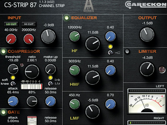 eaReckon Analog87 Series The eaReckon Analog87 Series has a limiter on the master out to catch any stray peaks.