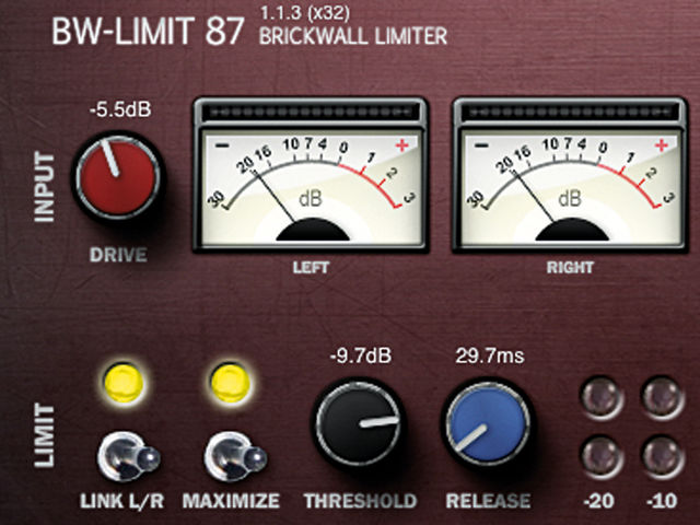 eaReckon Analog87 Series BW-Limit 87 aims to provide super-clean limiting, and it does this remarkably well.