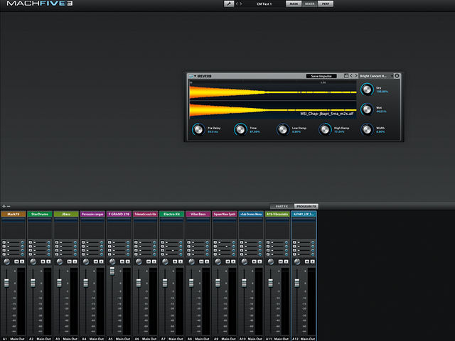 MOTU MachFive 3 MachFive 3's mixer environment is stuffed with functionality, including an extraordinary array of effects.