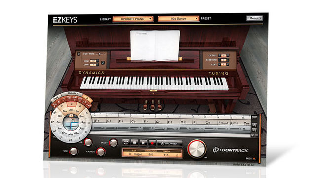 Not only does it give you an upright piano, it also comes with a selection of MIDI files that can be 'auto-edited'