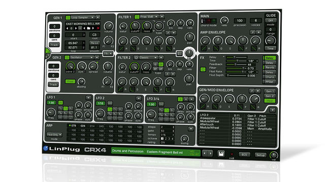 The fundamental four-generator, two-filter design is the same as before, offering three sample-based sources: Time Sampler, Wavetable and Loop Sampler