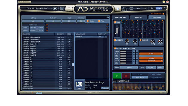 You can modify AD's MIDI beats by fine-tuning velocity, modifying accents and randomising