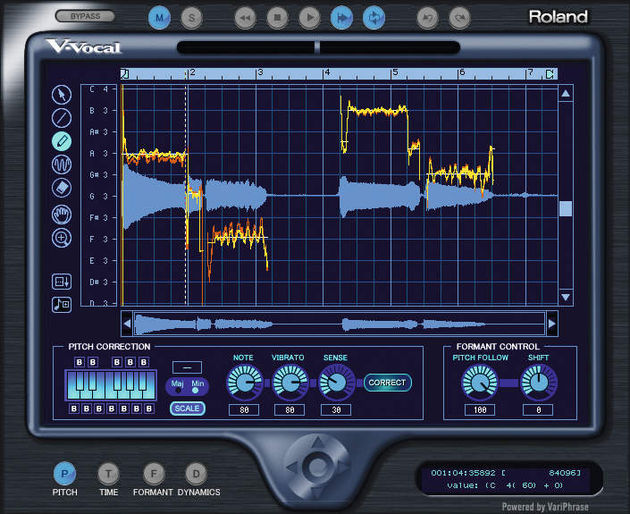 The Roland V-Vocal plug-in can now convert audio into MIDI data.