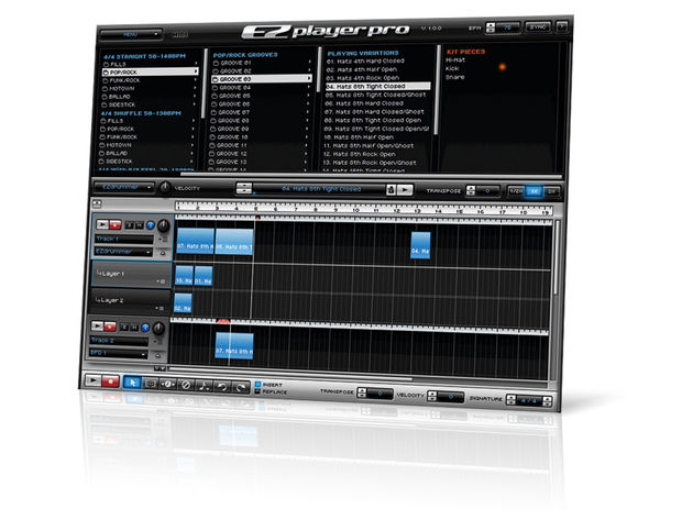 EZplayer Pro features a Browser and an Arranger.