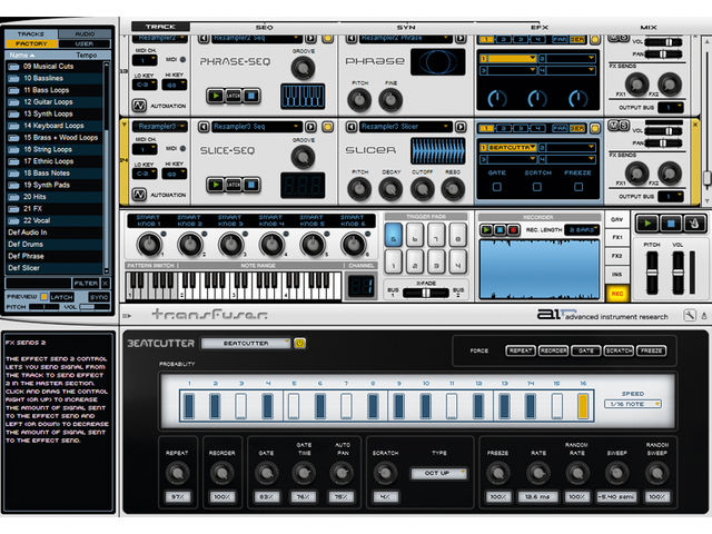 Digidesign Transfuser Making MIDI controller assignments is easy.