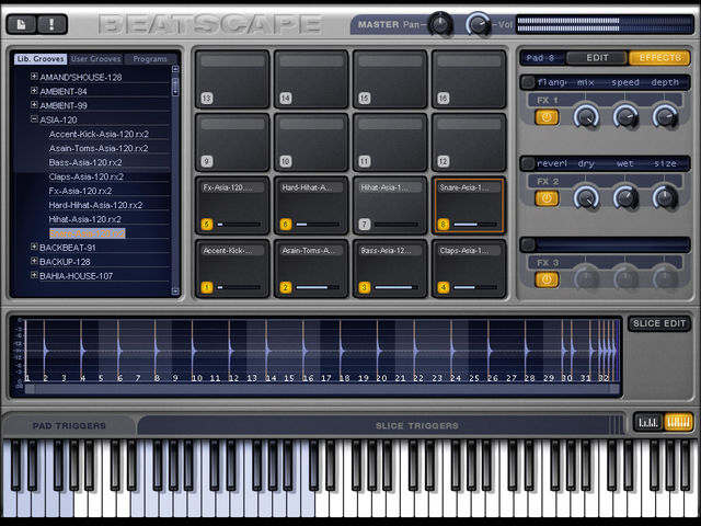 Sonar 8 Producer Edition Beatscape is an MPC-style instrument.