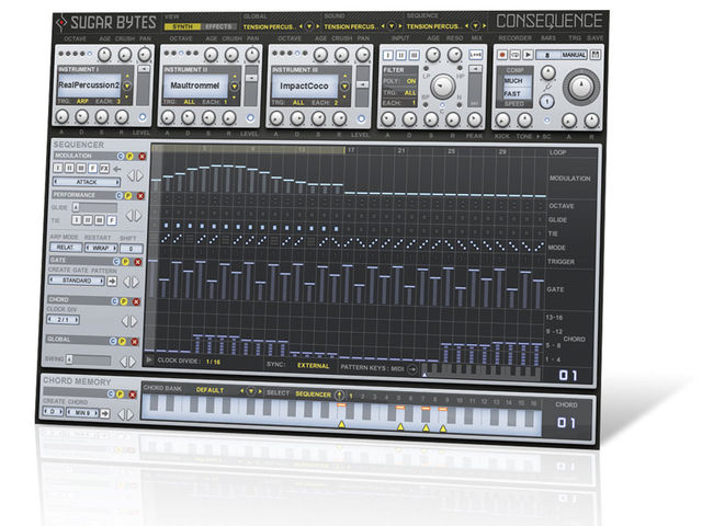 Consequence blends sequencing with its own sounds.