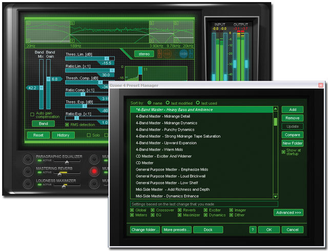 iZotope Ozone 4 The new preset management system is excellent.