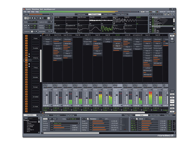 Renoise Software Renoise 2.0 Get an overview of what's going on in the mixer.