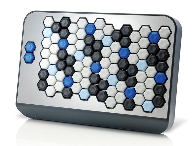 The hexagonal layout corresponds to what's known as the Harmonic Table.