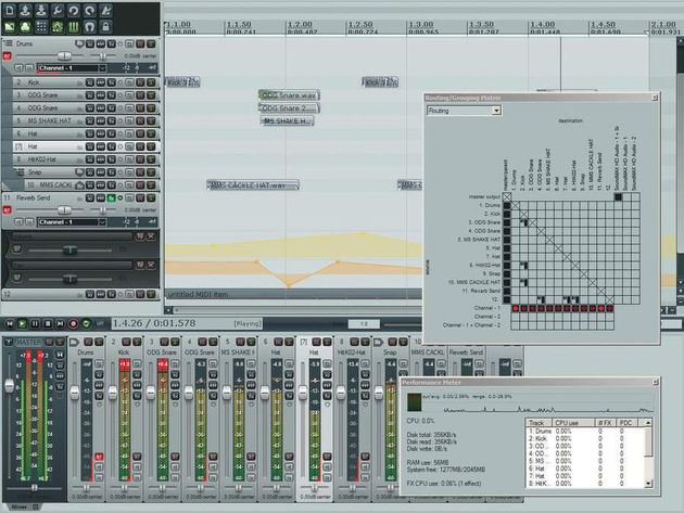 Cockos Reaper 3 Reaper handles audio and MIDI tracks in the same way.