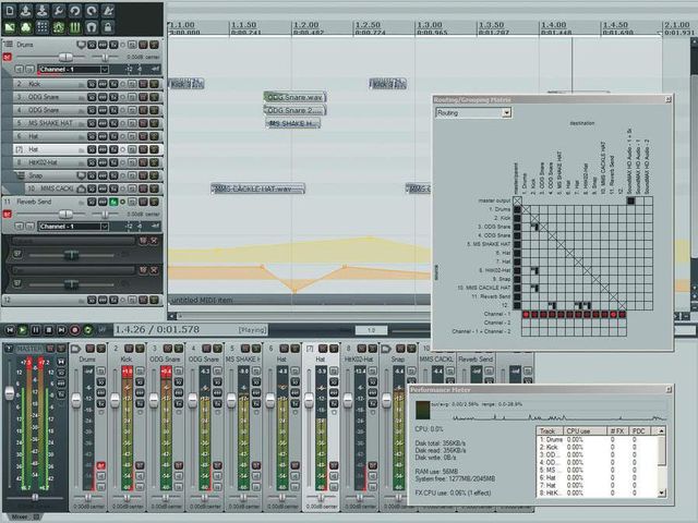 Cockos Reaper 3 Reaper handles audio and MIDI tracks in the same way.