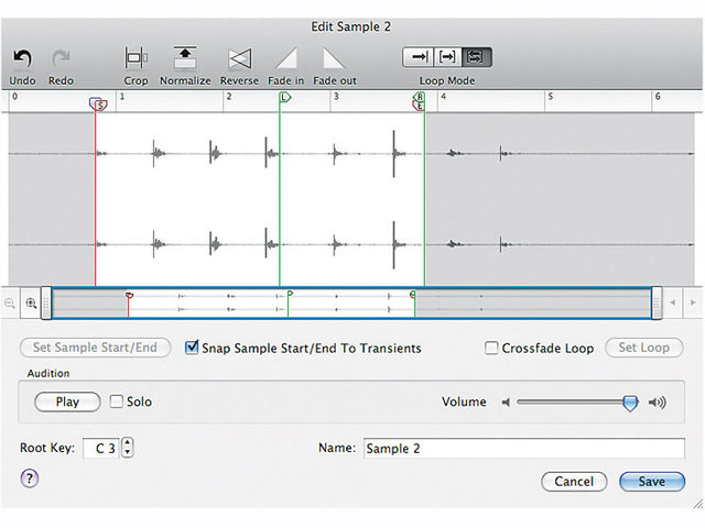 Reason's new sample editor is a streamlined joy to use - no frills, just thrills!