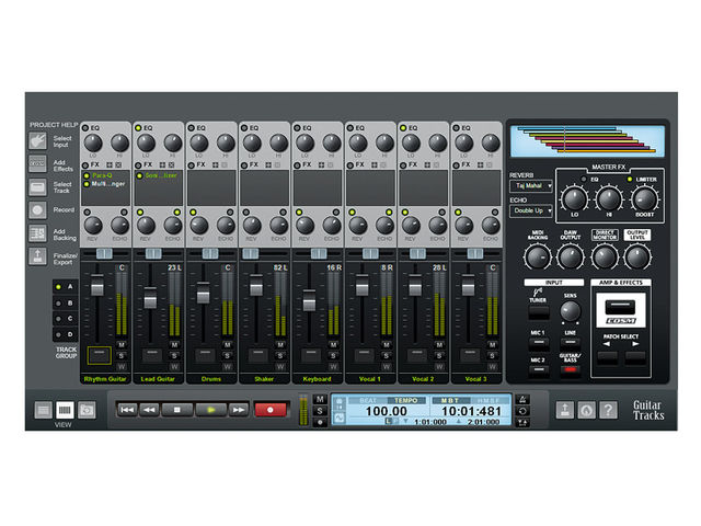 Cakewalk V-Studio 20 The VS-20's control layout is mirrored in the software's console view, with plenty of extra controls to twiddle.