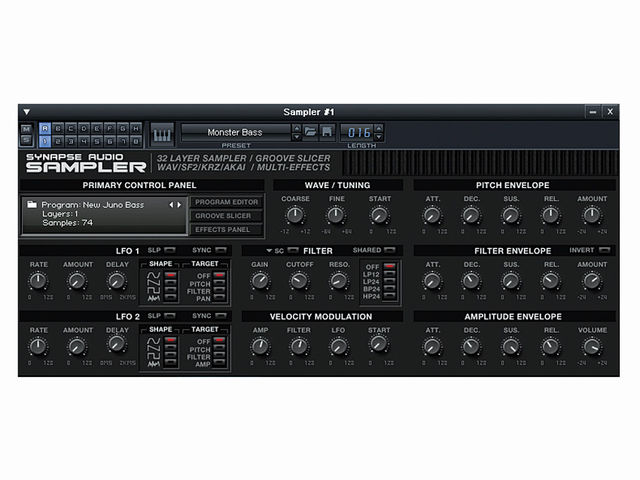 An old dog gets a new look - the sampler is one of many instruments that benefit from Orion's new skin.