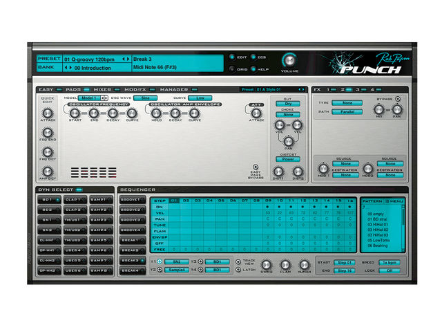 Rob Papen Punch The layout of Punch is clear and easy to navigate.