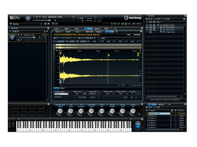 You can assign an external wave editor for the really heavy stuff, but HALion 4 has plenty of sample editing tools of its own.
