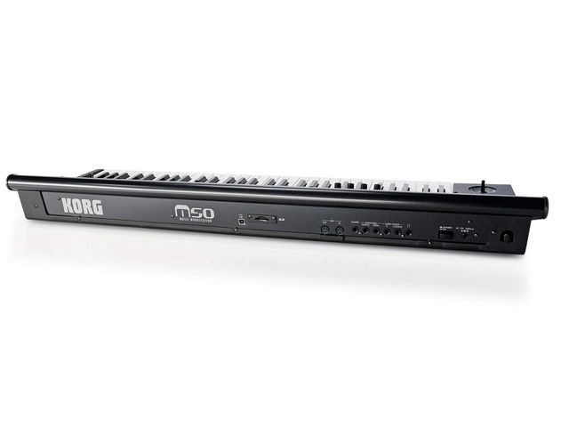 Korg M50 The USB port makes connecting to a computer easy.