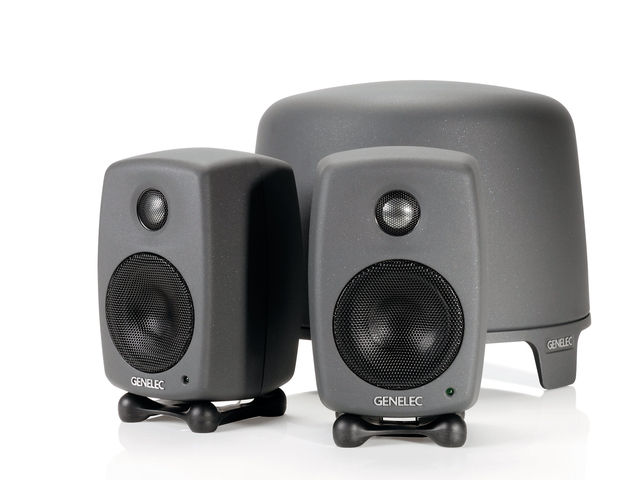The 5040A subwoofer is an optional extra.