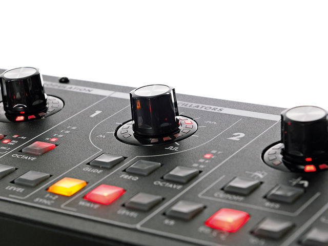 Moog Slim Phatty Continuously variable wave shapes allow for some unique sound design possibilities.