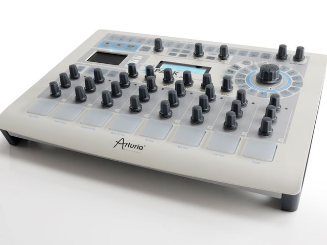 Spark's eight pads are arranged horizontally along the front of the unit.