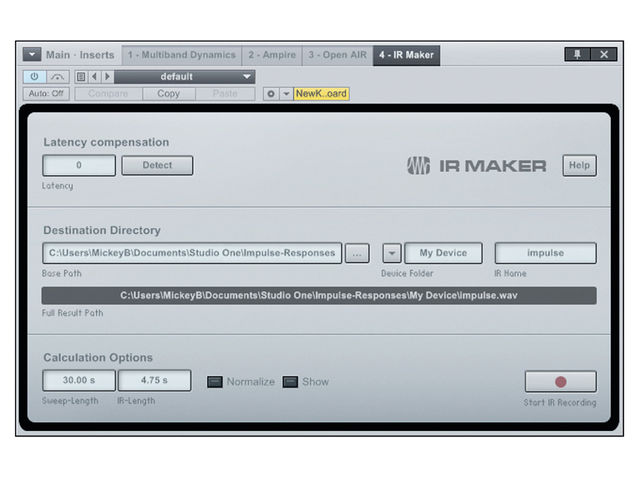 Studio One's new OpenAIR reverb effect employs convolution technology.