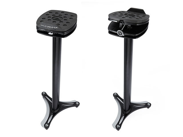 The MS-100s can ingenously tilt speakers up or down towards your listening position.