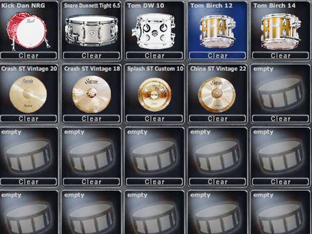 Steven Slate Drums 4 Platinum Create custom kits through a simple drag-and-drop interface.