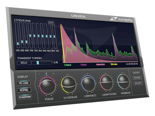 Zynaptiq UNVEIL has an appealingly uncluttered interface.