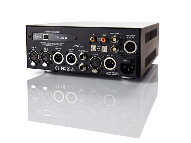 Lynx HiLo (back) The LSLOT expansion port at the rear comes with the LT-USB card pre-installed to turn the HiLo into a 32-channel USB 2.0 interface