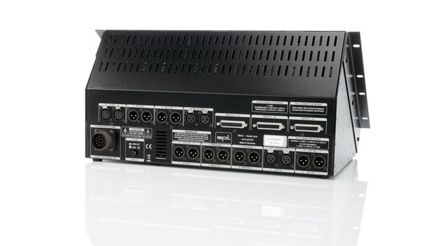 Channel inputs are handled by three 25-pin D-Sub (Tascam protocol) connectors and all stereo ins and outs are XLRs