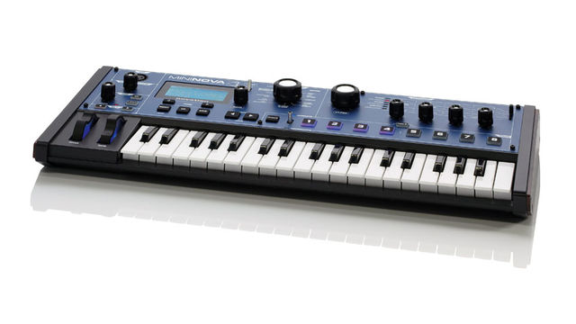 Novation MiniNova Synthesizer The pitch and mod wheels are a good size for a small instrument and are backlit bright blue