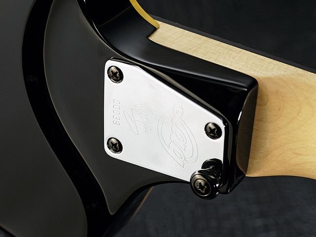 Lag S1000PC-HOS Phil Campbell Signature Pretty it ain't, but the sculpted heel makes top-fret access more comfortable.