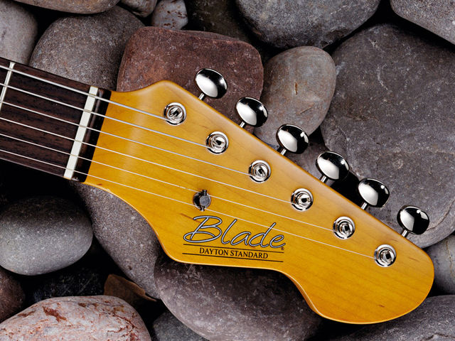 Blade Dayton Standard The Dayton's peghead has echoes of Fender, of course, but remains litigation-free.