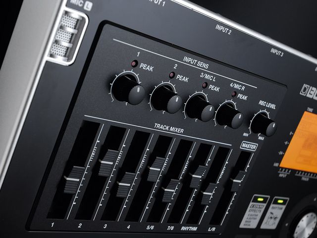 BOSS BR-800 Digital Multitracker The control surface is traditional where it matters, modern where it needs it.