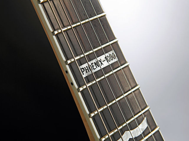 ESP LTD Phoenix-1000 Bound ebony fingerboard, huge frets - this one's a player.