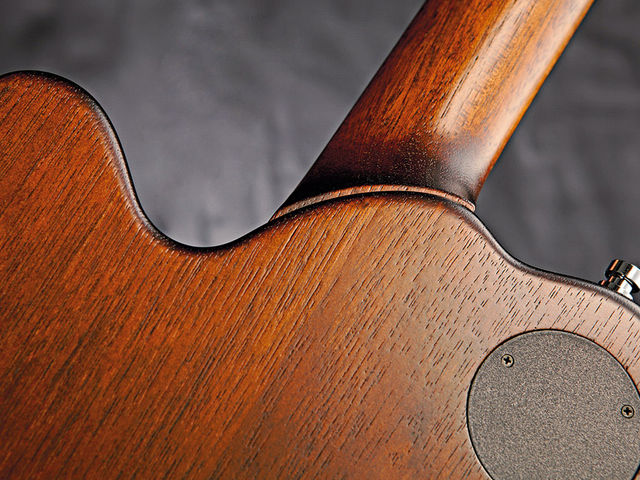 Framus Panthera The nicely offset neck heel gives easy access to the upper frets.