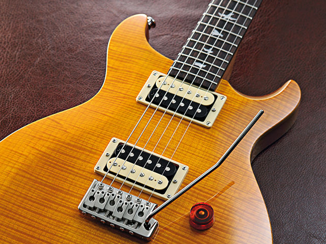 PRS SE Santana The guitar's top is gently contoured.