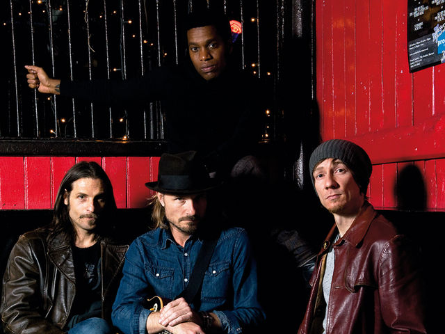 Vintage Trouble Nalle and Ty are joined by drummer Richard Danielson (far left) and bassist Rick Barrio Dill (far right).