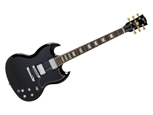 Gibson 50th Anniversary SG Standard 24 The outline is beautifully scultured, with very pointy horns.