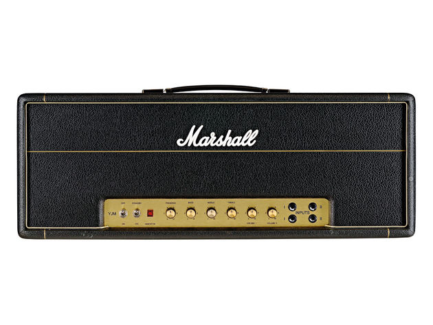 Marshall YJM100 Yngwie Malmsteen Signature head The black and gold livery give a vintage feel, though the electronics are thoroughly modern.